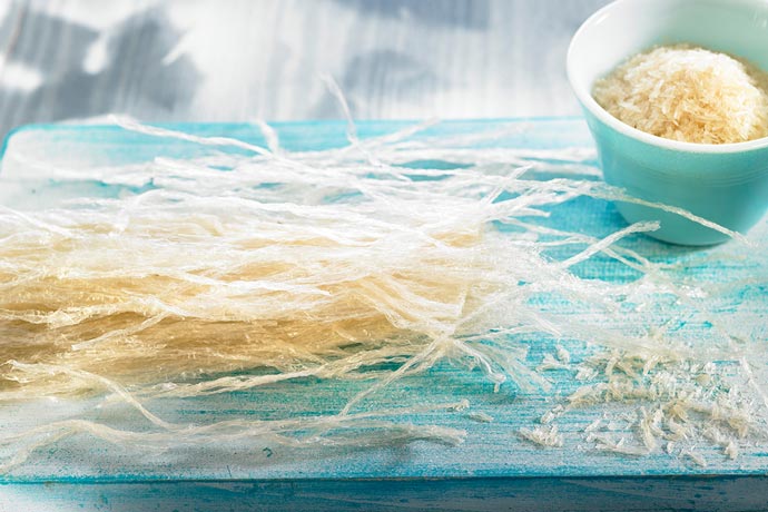 Agar-Agar, Geliermittel von hoher Gelierkraft aus Rotalgenarten